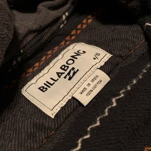 Boys Billabong Flannel With Hoodie